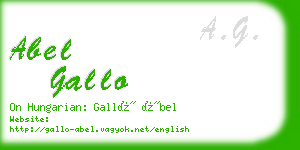 abel gallo business card
